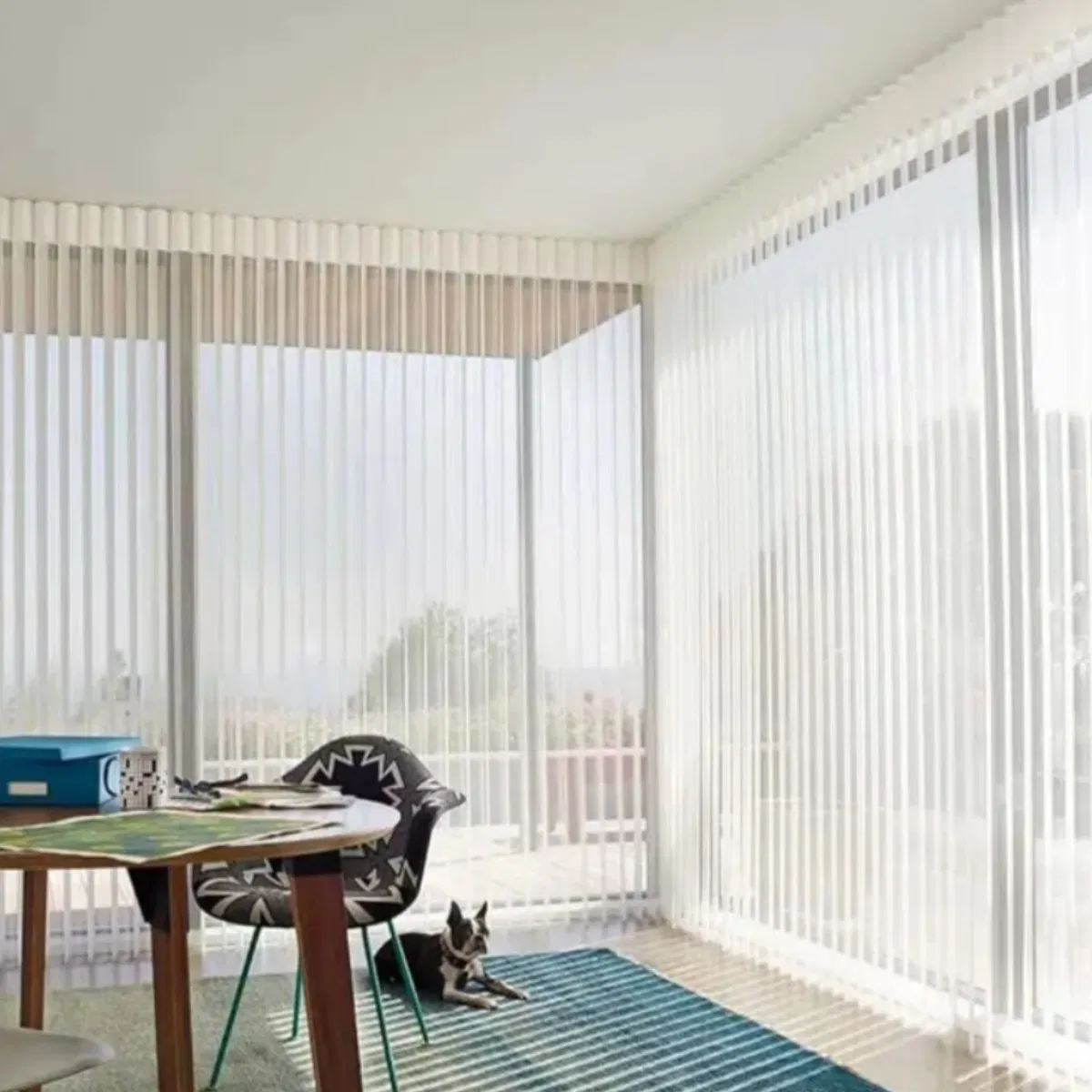 Customized Eco Friendly Fabric Motorized Blackout Smart Vertical Blind for Home