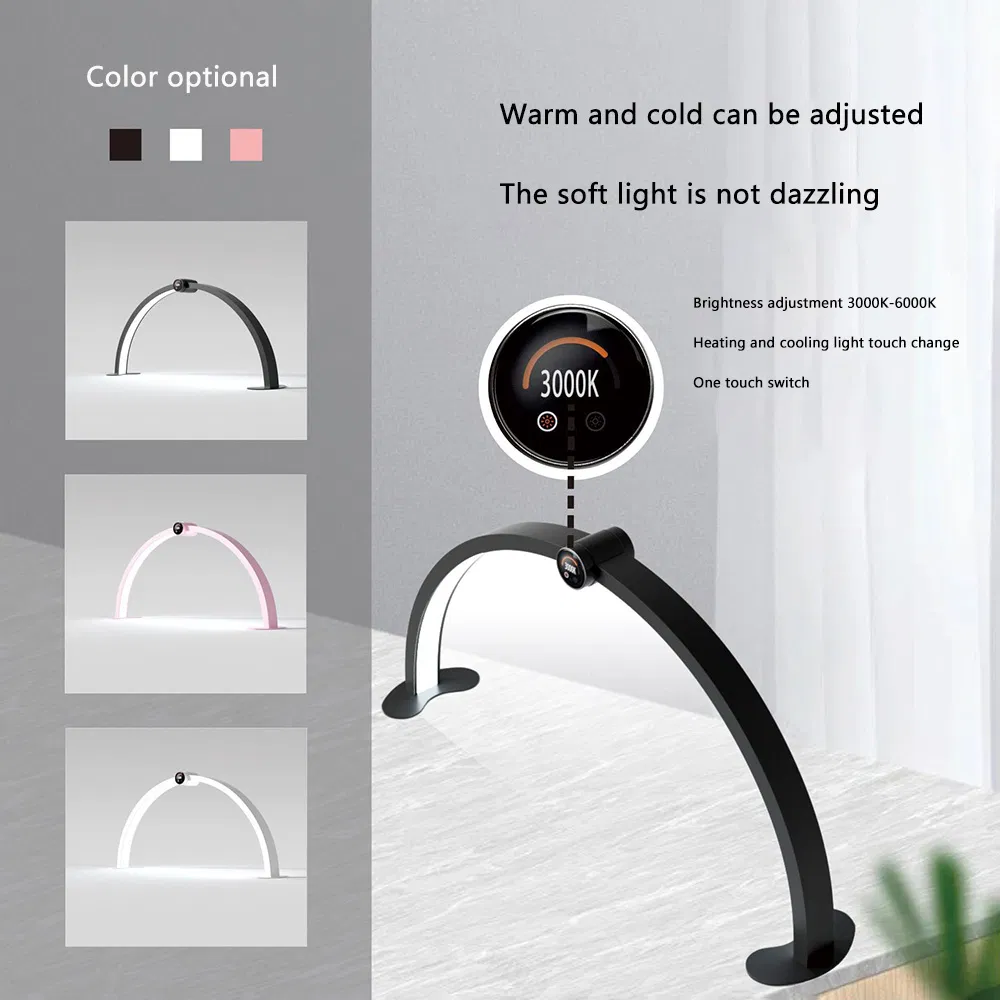 Arc Lamp U-Shaped Smart Nail Table Lamp Half Moon Highlight Light Set Beauty Salon Eye Protection Simple LED Nail Desk Lamp