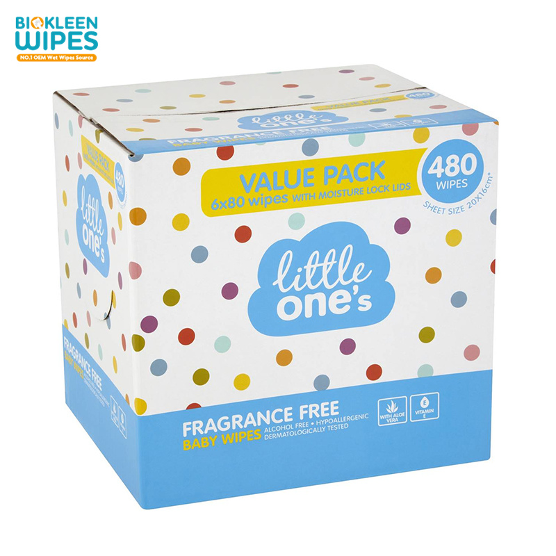 Biokleen OEM Logo Bamboo Water Wipes Extra Strong Hand and Face Wipes Unscented Naturals Unscented Bamboo Wipes