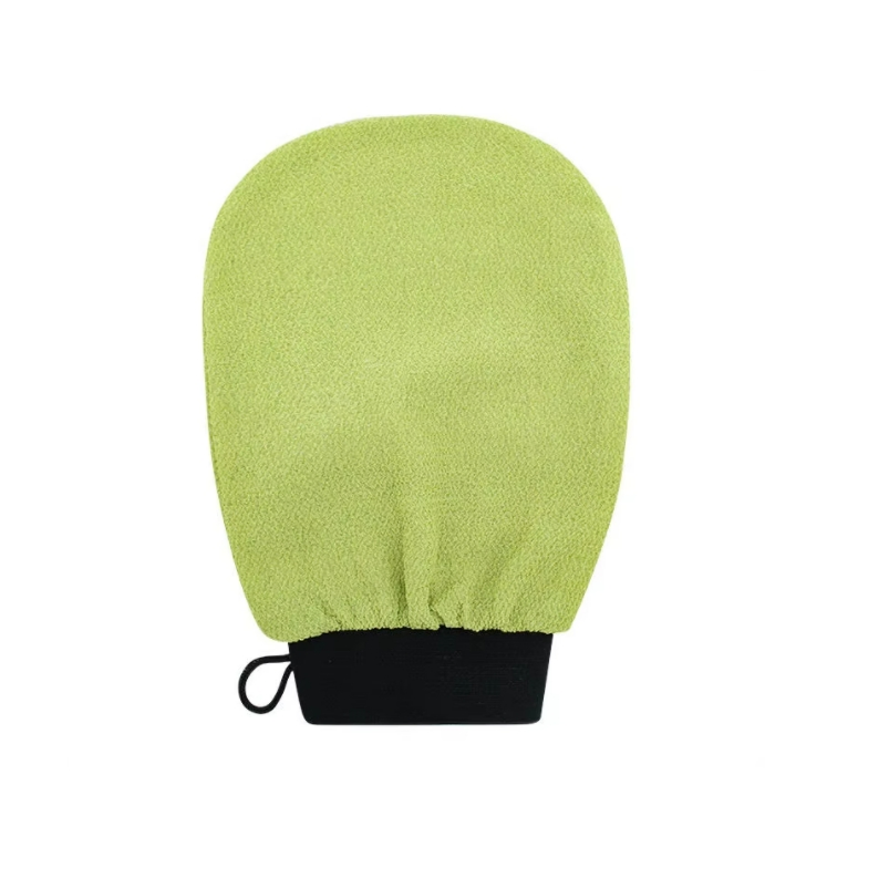 Pink Body Scrub Gloves Korean Exfoliating Viscose Fabric Mitt Glove