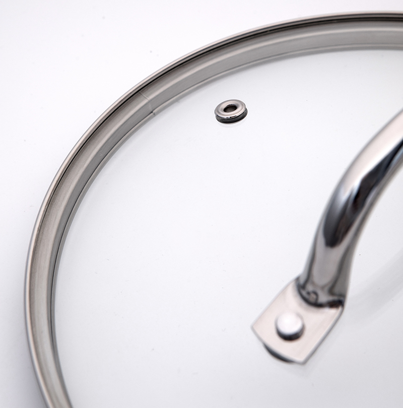 Стеклянные крышки для посуды с ручкой из нержавеющей стали