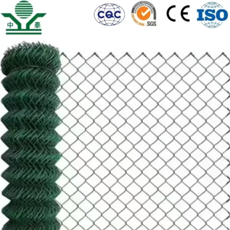 Zhongtai Diamond Hole PVC Coated Fencing Chain Link Wire Mesh