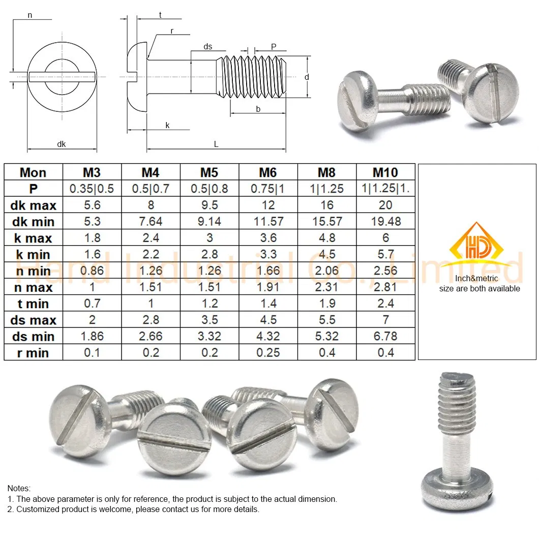 M5*25 Stainless Steel Slotted Pan Head Captive Screw