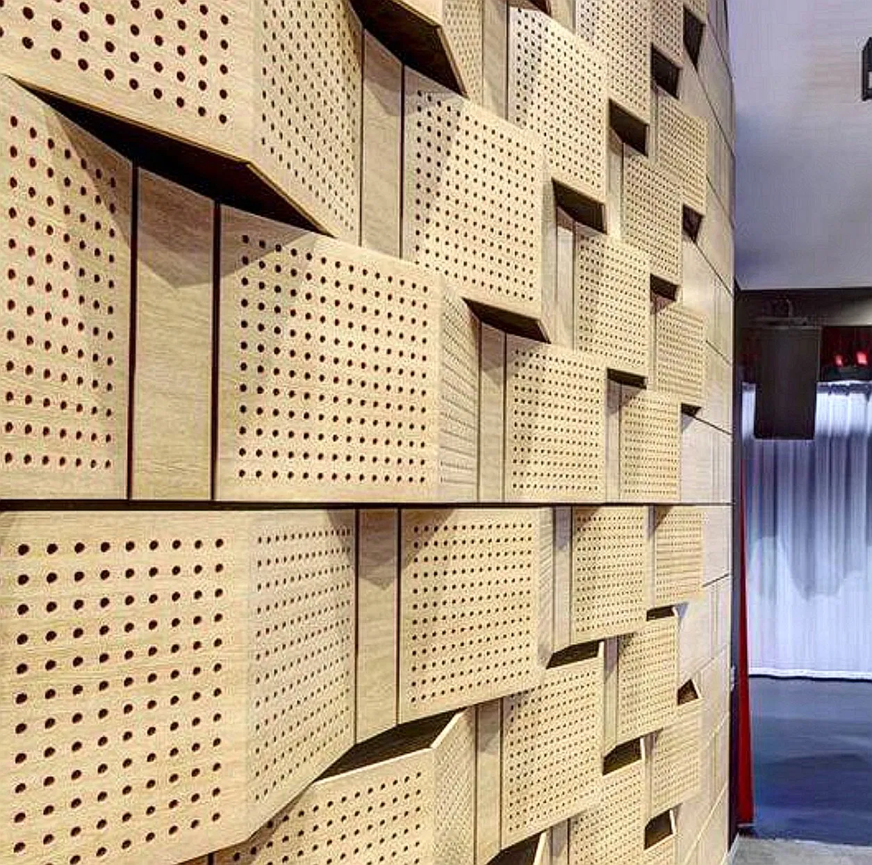 Conference Hall Acoustic Wall MDF Decoration Perforated Acoustic Panel