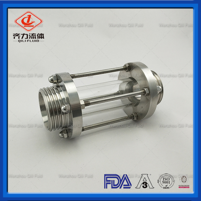 304 316L High Quality Sanitary Stainless Steel Liquid Level Tank Sight Glass Cross Sight Glass Bls Glass Columns Sight