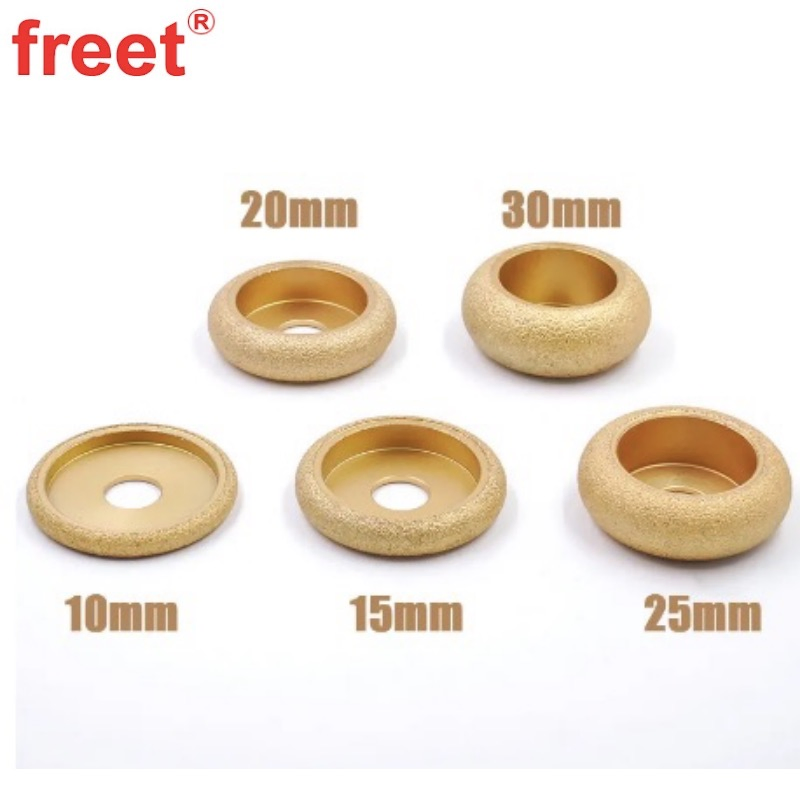 Diamond Tools Vacuum Brazed Grinding Wheels for Demi-Bullnose Edges