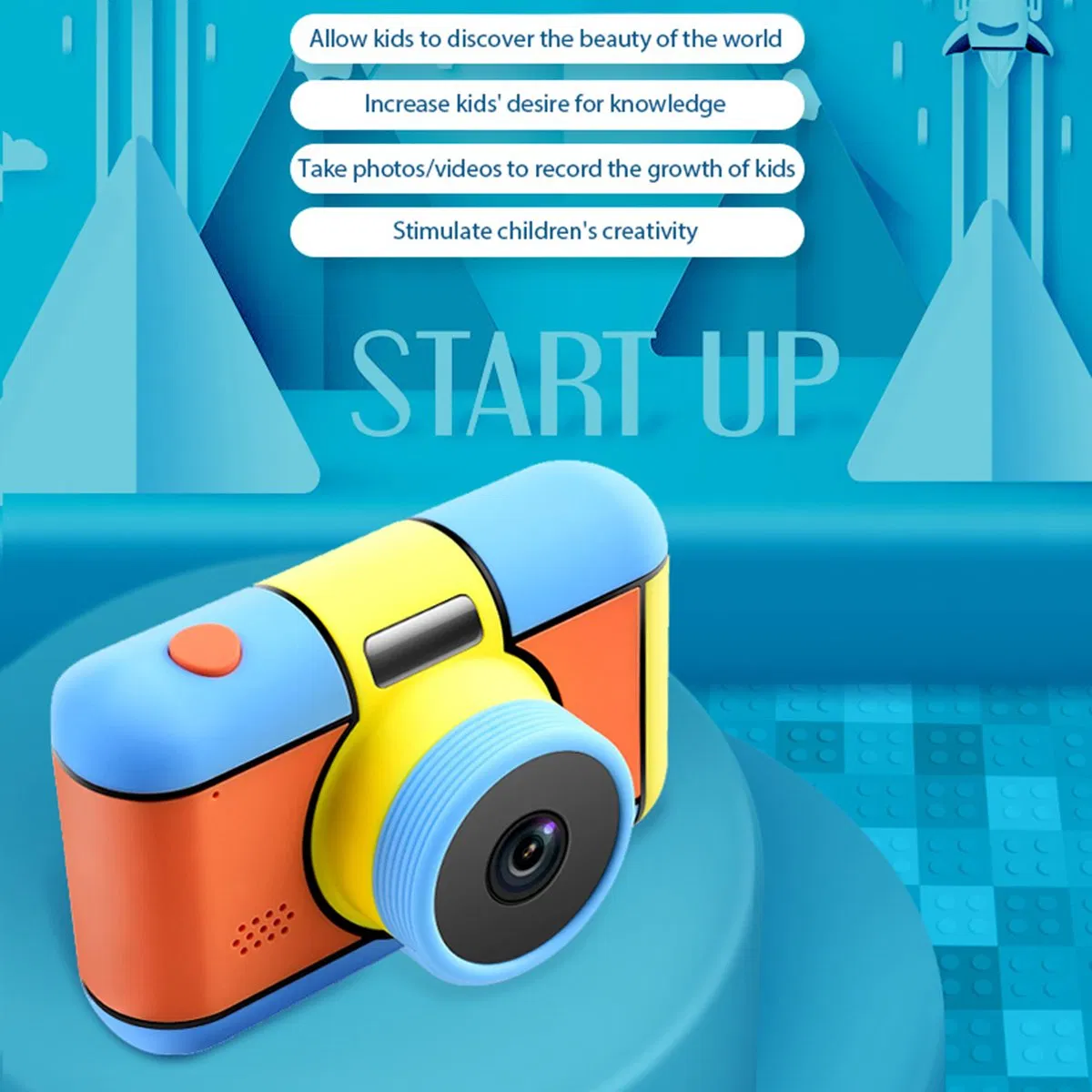 Детская цифровая камера с двойной камерой и IPS экраном 2.4 дюйма