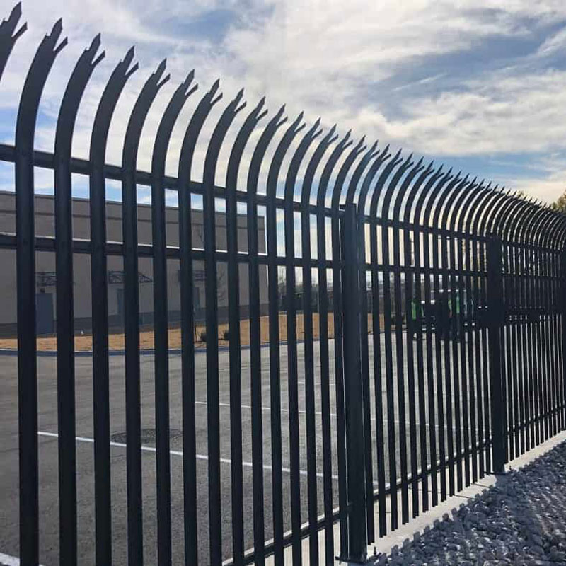 Customized Factory Price High Quality Steel Curved Top Galvanised Powder Coated Palisade Security Fencing