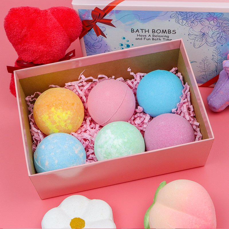 Custom Logo Vegan Friendly Aromatherapy Relaxing Bath Bombs Gift Set