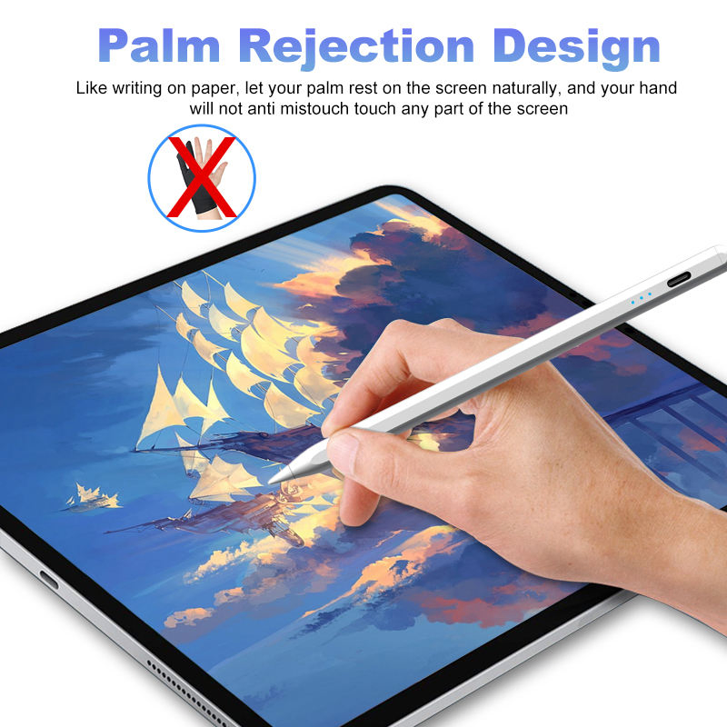 Стилус для iPad и планшетов с наклоном и защитой от касаний