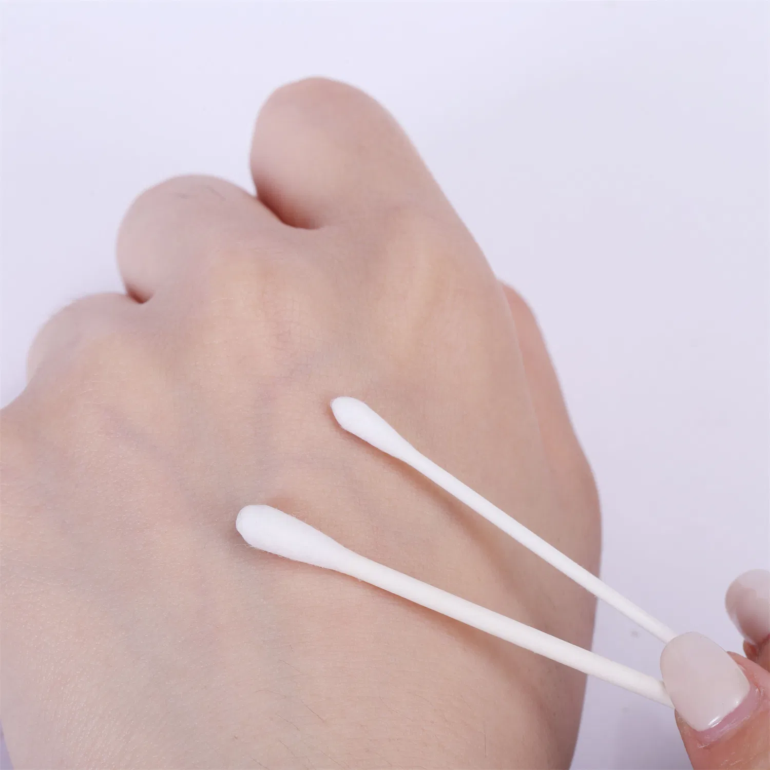 Hot Selling Double Round Head White Paper Stick Super-Thin Q Tips Cotton Buds