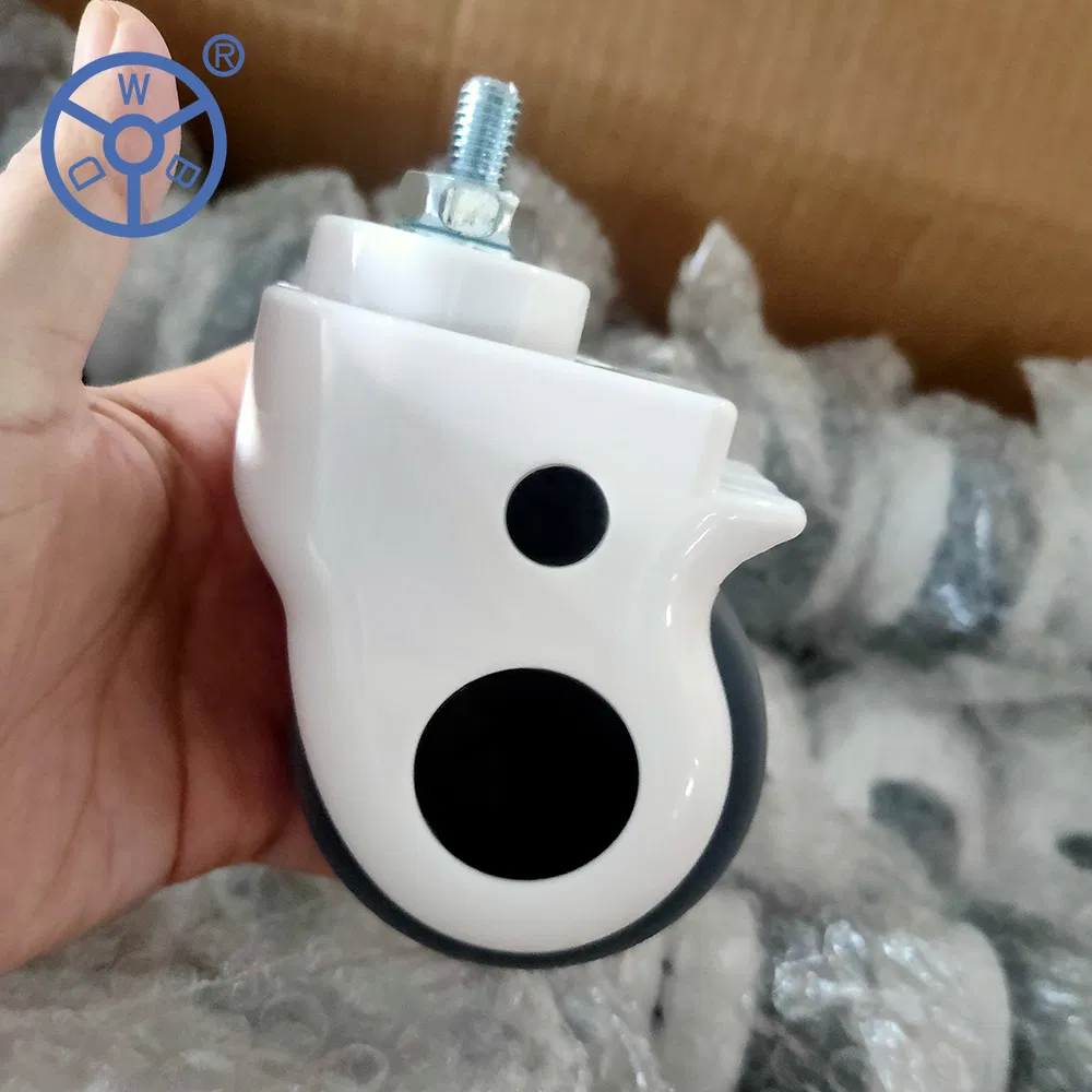 Wbd TPR Silent Durable 125mm Medical Caster Thread Stem Castors Hospital Wheel 5'' Hilrom 305 Bed Wheels