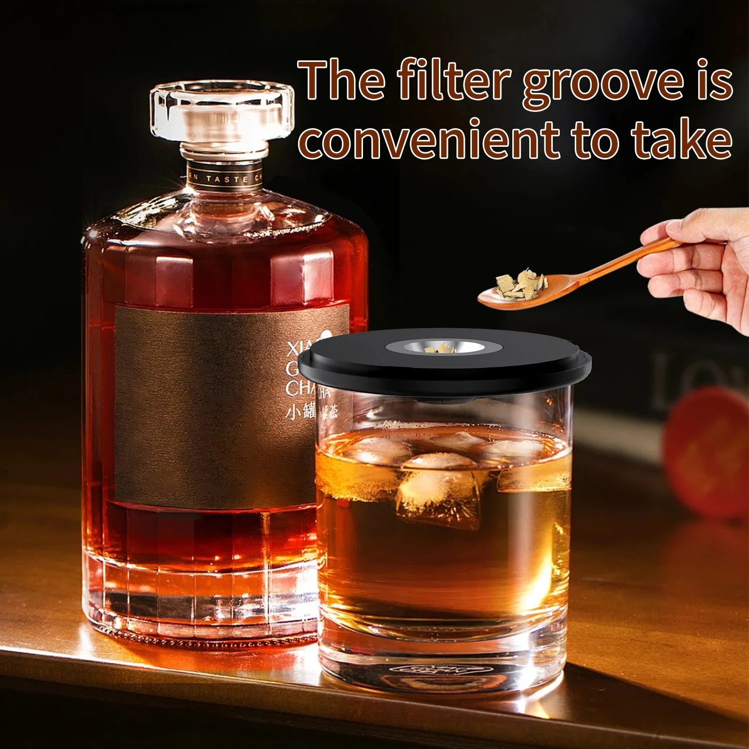 Electric Whiskey Smoker Kit 6 Wood Chips Rechargeable Cocktail Smoker