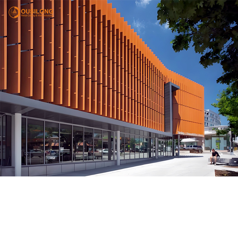 Recessed Aluminum Louvers Flush-Mount Commercial Building Sun Shaped Louvers