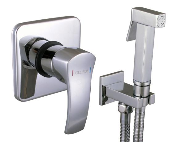 Смеситель для биде с ручным душем, латунь, однорычажный (H01-206)