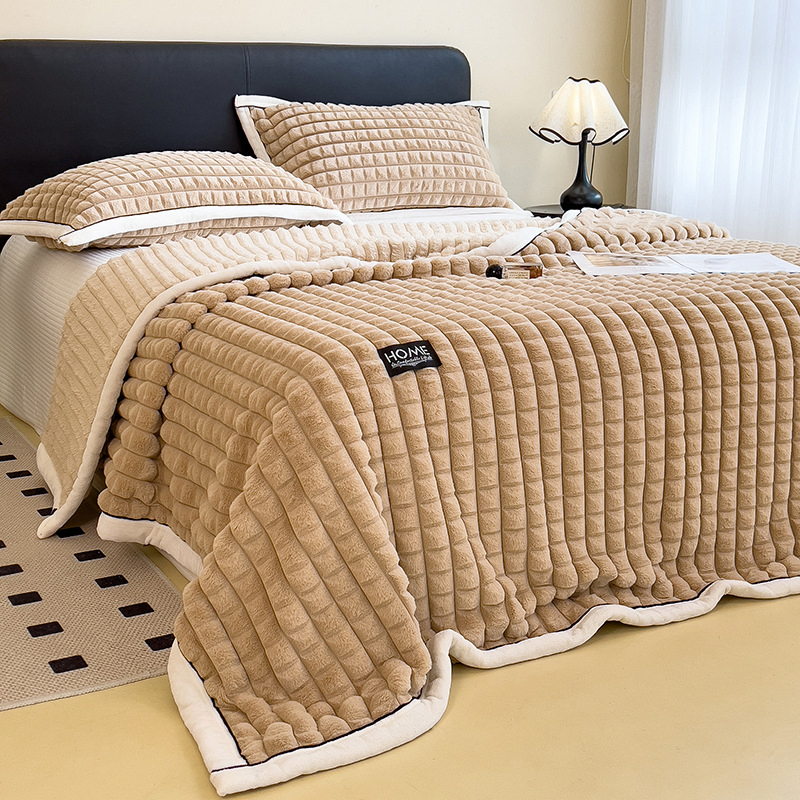 Thickened Winter Milk Fleece Blanket Warm Coral Fleece Baby Blanket
