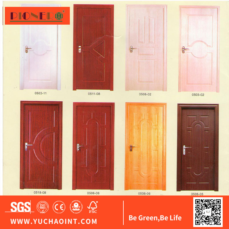 Factory Price Oak Veneer Hardboard HDF Molded Laminate Door Skin, Melamine Door Skin