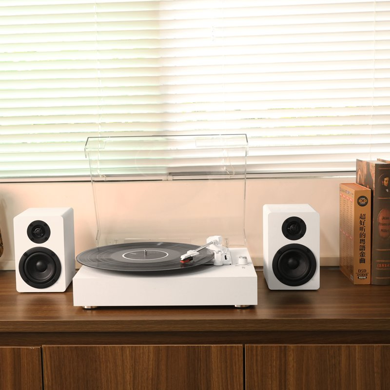 Ретро-колонка Bluetooth с проигрывателем винила и RGB-подсветкой