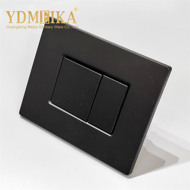 ABS Concealed Tank Toilet Press Button Black Color Bathroom Hidden Plastic Wall Flush Button Control Panel