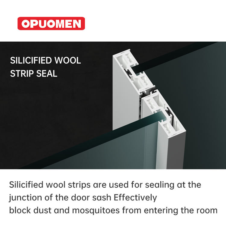 Customized Aluminum Frame, Extremely Narrow Frame, Tempered Glass Hanging Sliding Door