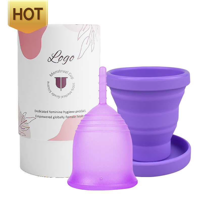 Wholesale FDA Women Menstrual Cup SGS Clear Collapsible Menstrual Cup