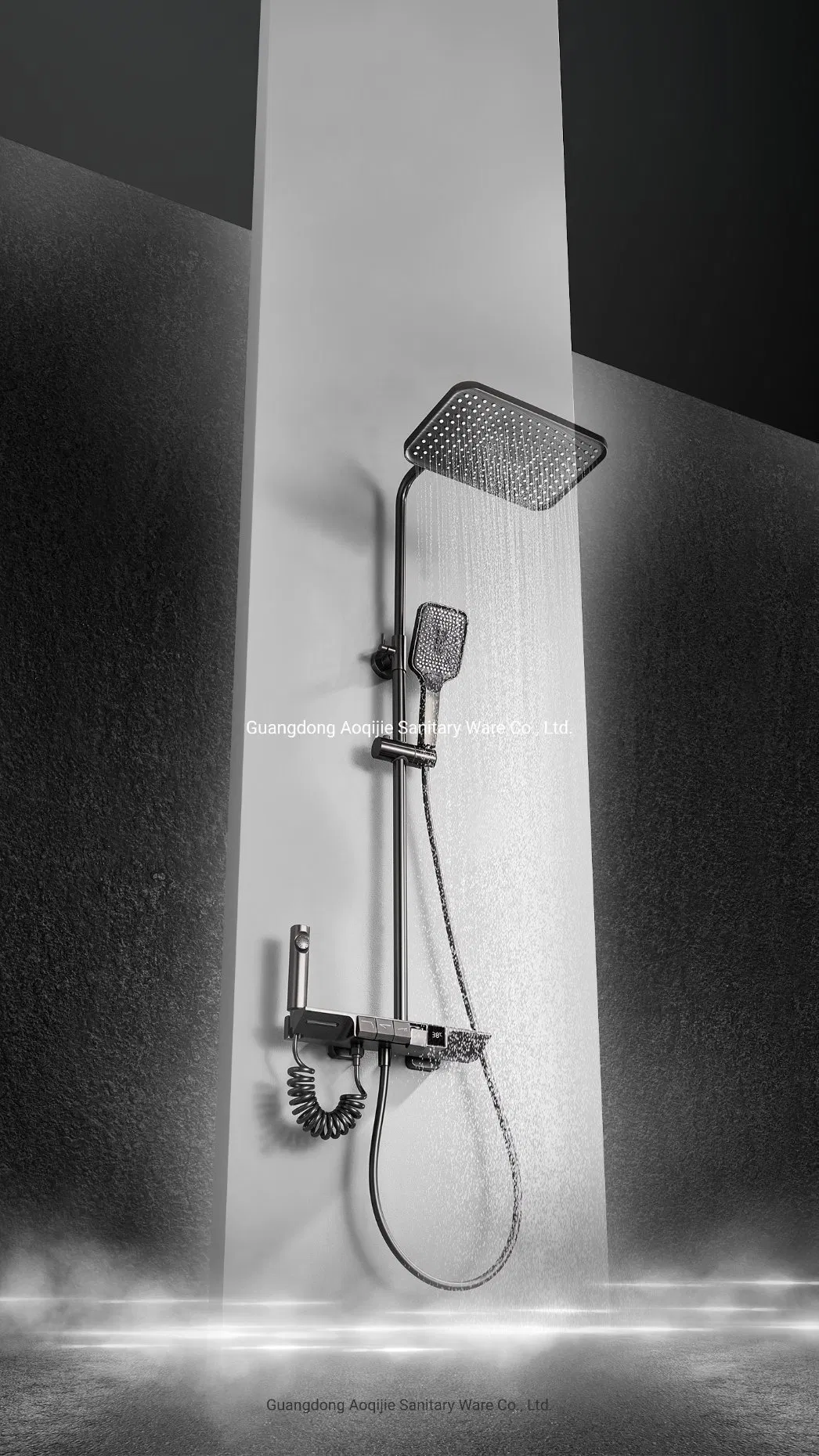 Gun Gray Shower Faucet Bathroom Shower Mixer Brass Shower Bathroom Fitting Shower Shower Set Brass Shower