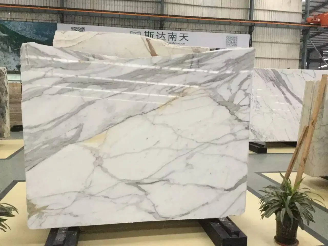 Мраморные плиты Bianco Carrara Statuario для столешниц