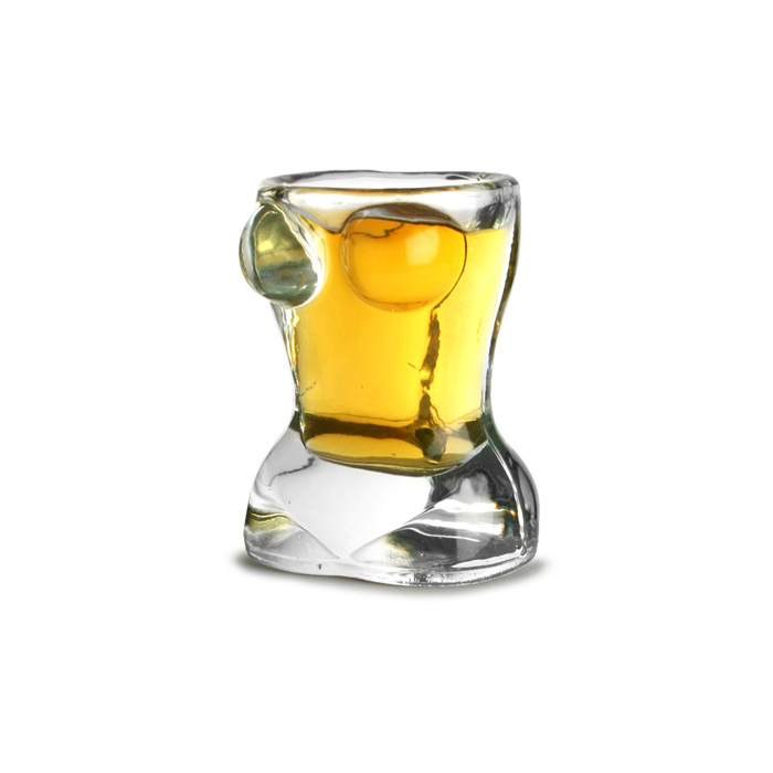 Стеклянная рюмка в форме женского торса