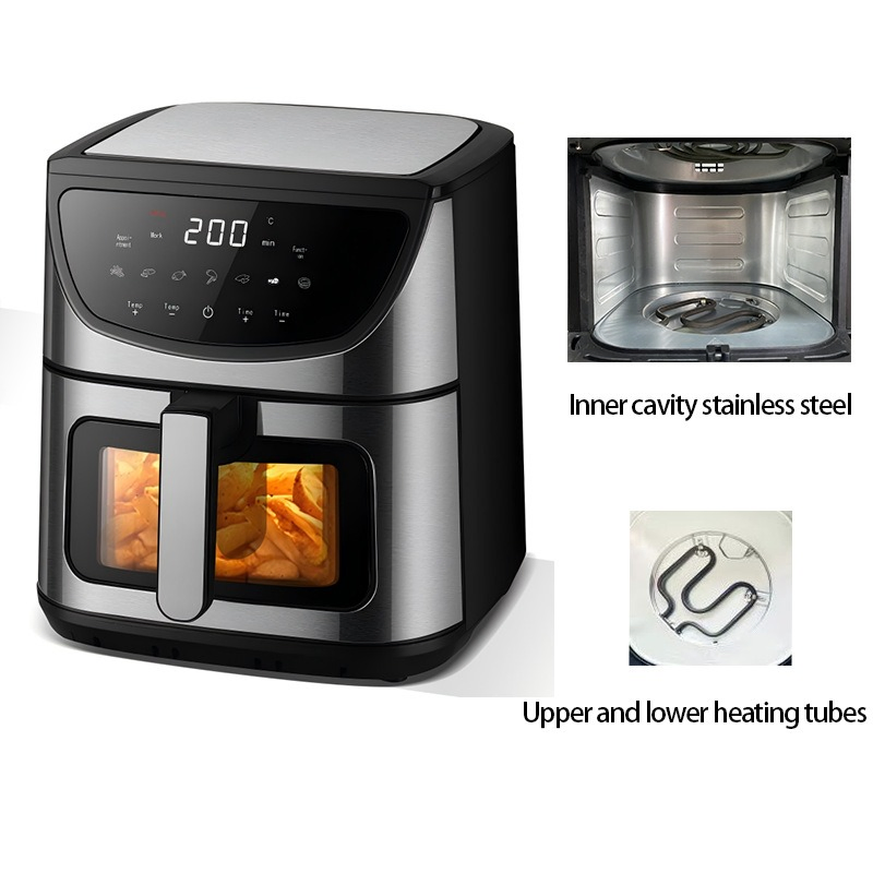 2025 New Hot Sales Digital Display 8 Liters Customized Logo Household Ms-2806D Air Fryer