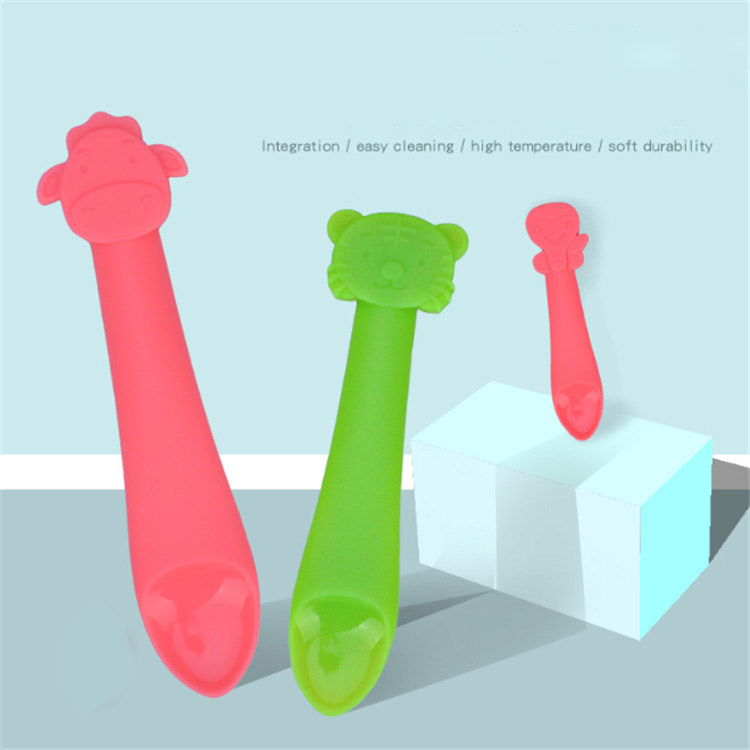 BPA Free Food Grade Silicone Baby Training Spoon