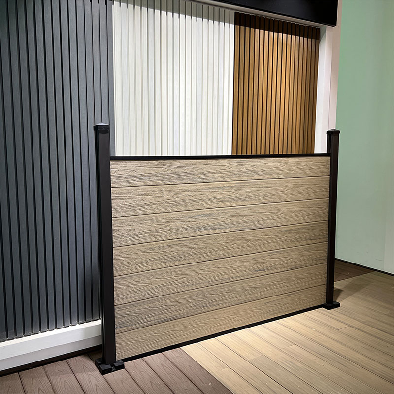 Fence Panels Privacy Fence WPC Pane Horizontal Slat Aluminum Garden Fence Wood + HDPE +Additives 3D Modeling Not Coated 10