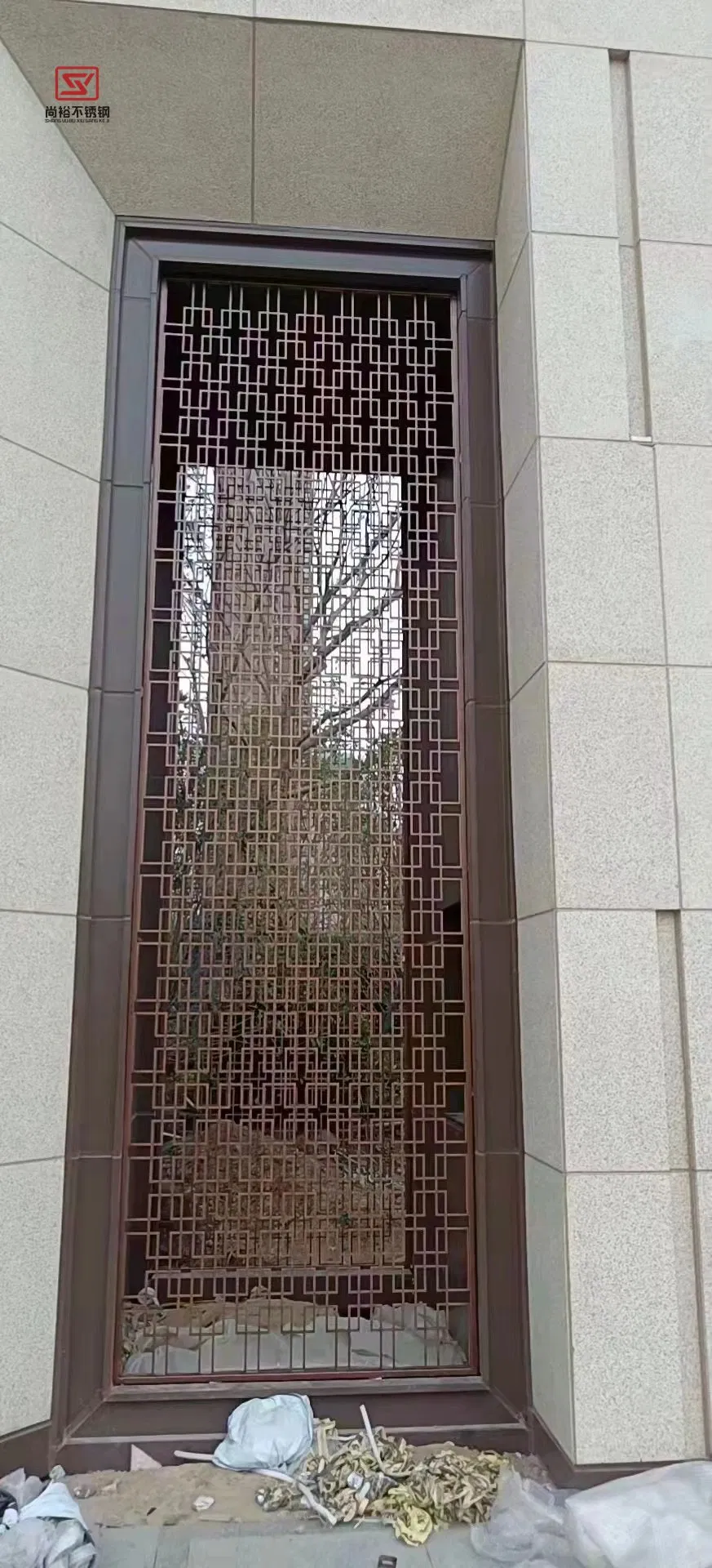 Contemporary Polished Stainless Steel Table Screen Partition Artworks