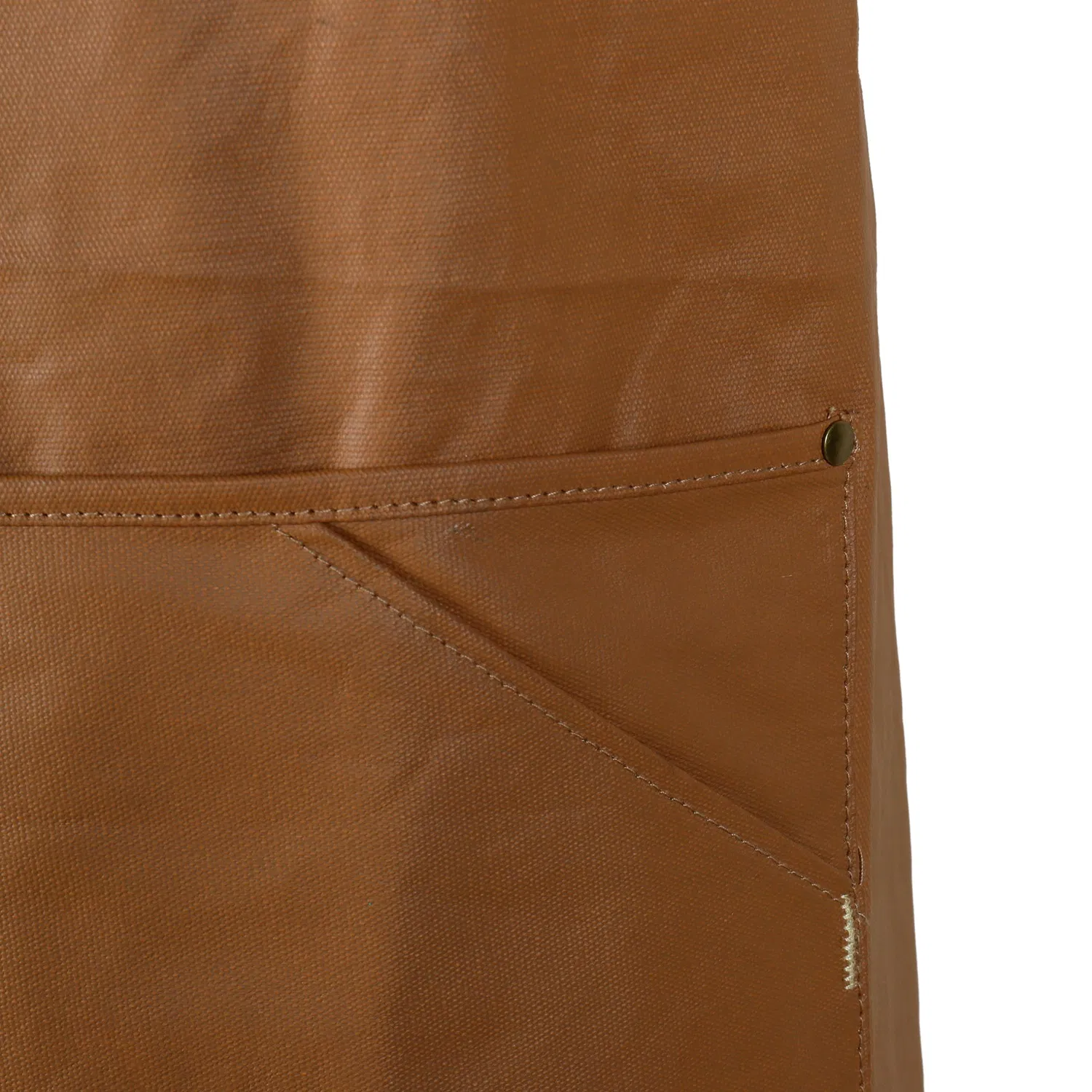 Luxury Design Cowhide Leather Canvas Coating Garden Apron with Webbing Strap (RS-211805)