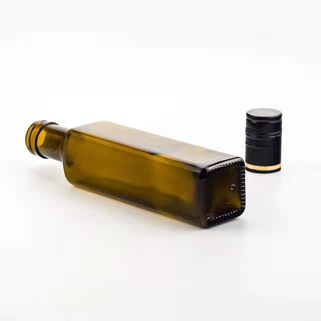 250ml Amber Olive Oil Bottle Glass with Screw Caps for Cooking Oils