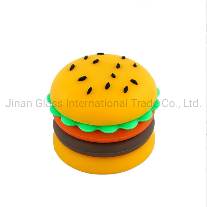 New Silicone Cigarette Paste Box with Good Sealing, Waterproof and Moisture-Proof 5ml Creative Hamburger Box Herb Storage Box Smoking Set