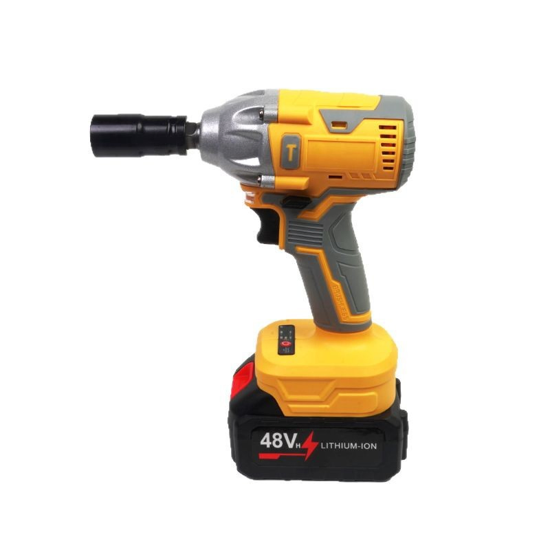 Durable Aluminum Head Industrial 48V Lithium Battery Brushless Impact Driver Electric Wrench