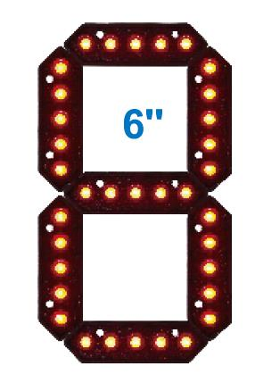 RoHS Approved 6 Inch Assembly 7 Segment LED Display with Waterproof for Outdoor or Semi-Outdoor Application