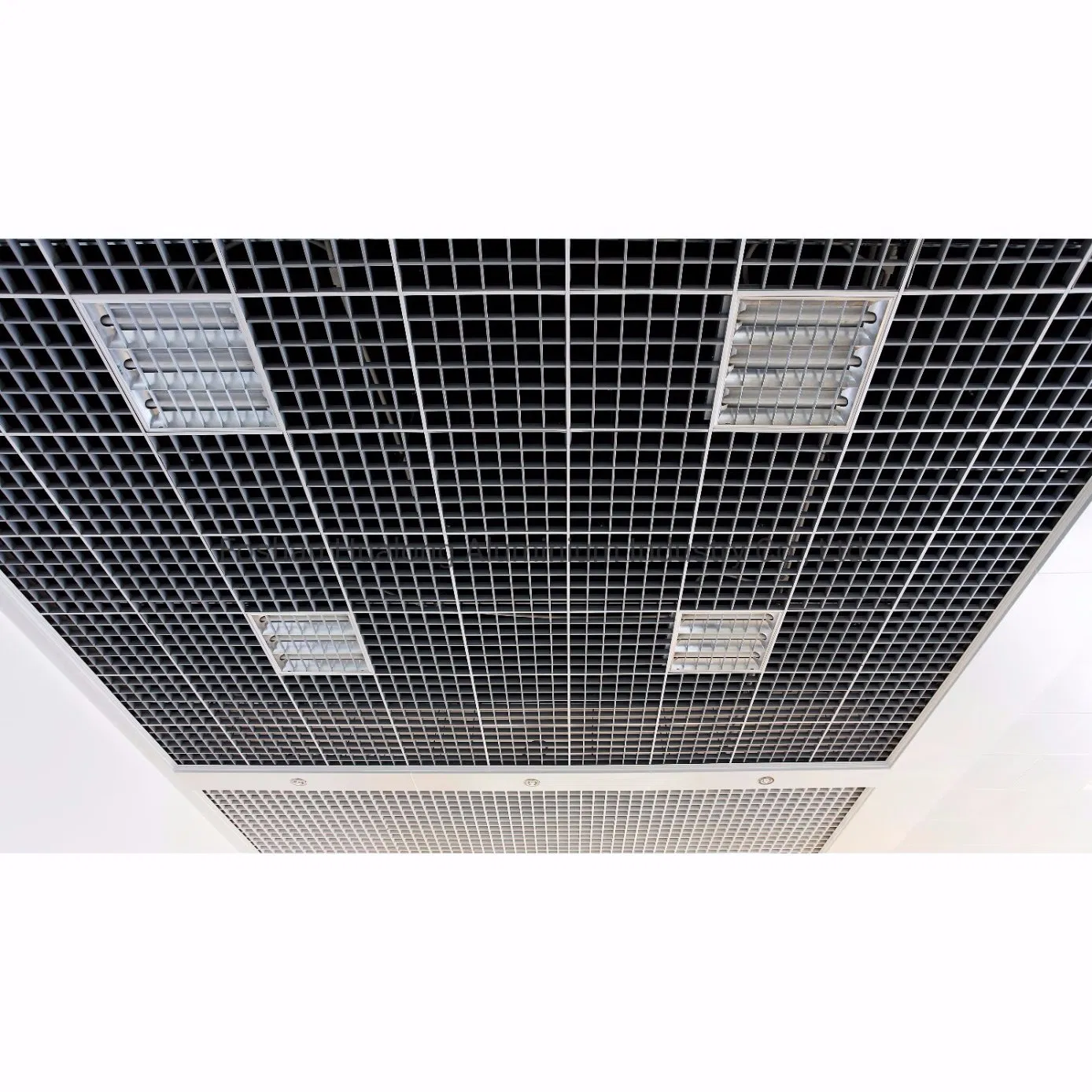 Aluminum Open Cell Ceiling Installed with T-Grid