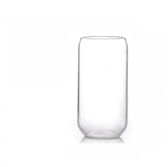 Набор стеклянных стаканов с бамбуковыми крышками и трубочкой, 4 шт