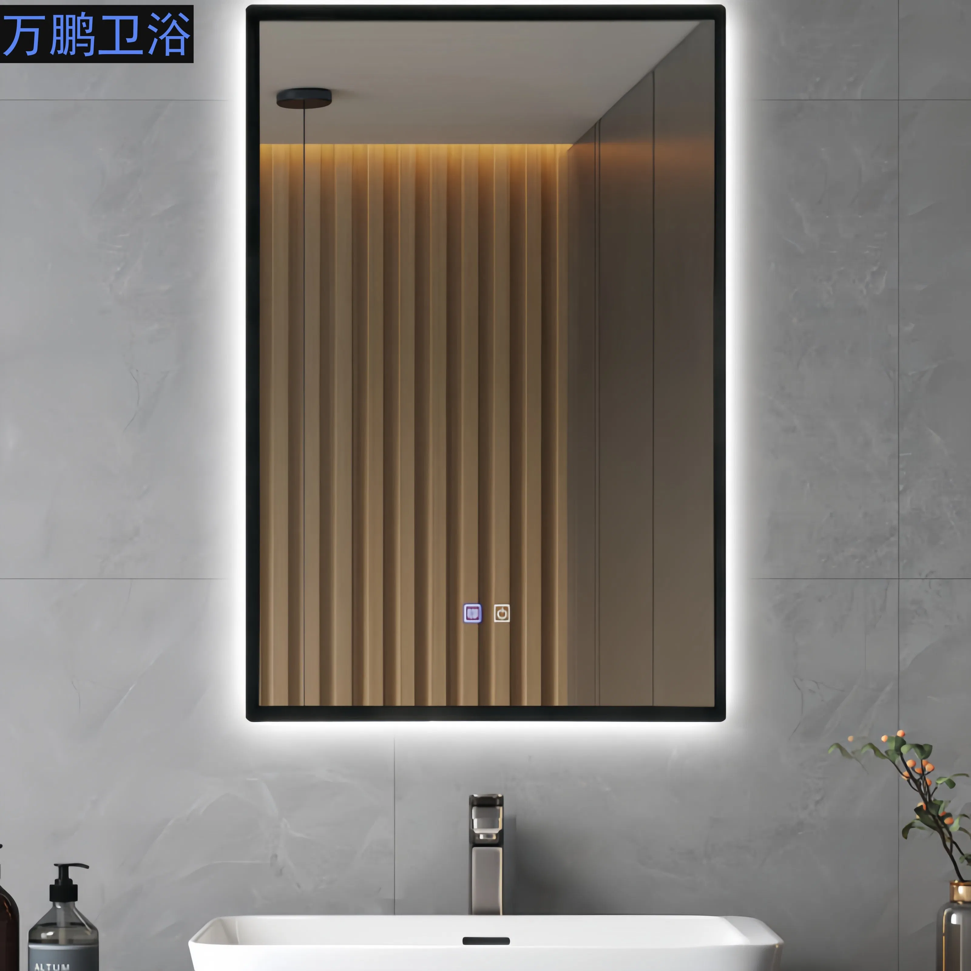 5/4mm Frame Frameless Smart LED Glass Mirrors for Hotel Home Decoration