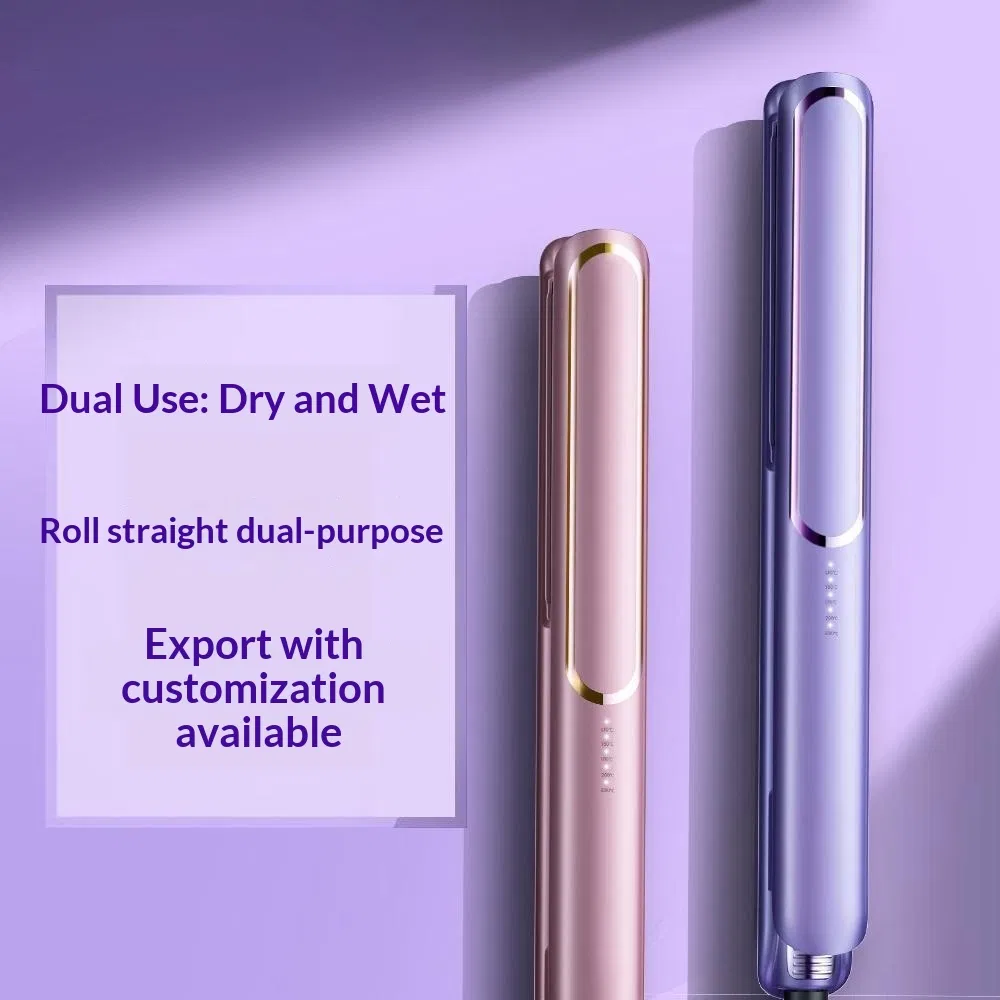 Flat Iron Hair Straightene Hair Straighteners Portable Straightener and Curlers with 30s Heat up, 5 Temp LED Display