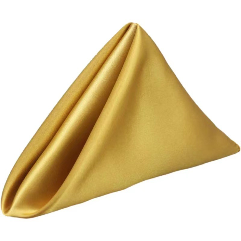 Solid Color Light Luxury High Density Overlock Color Satin Hotel Napkin