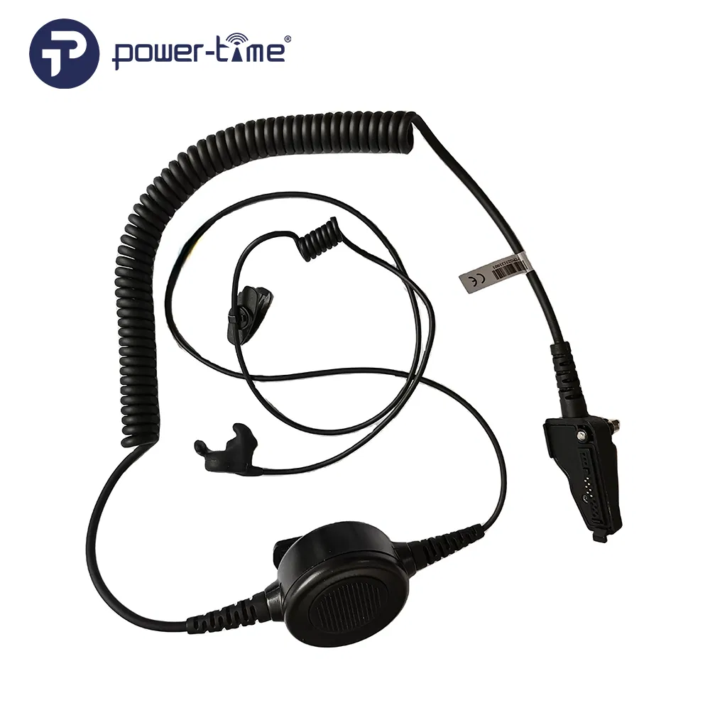 Ear Bone Conduction Headset with Big Round Ptt Button for Helmet