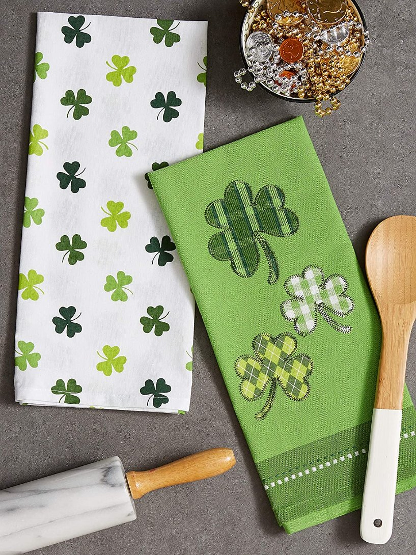 Celebrate St Patrick′ S Day Kitchen Collection Lucky Day Dishtowel Set
