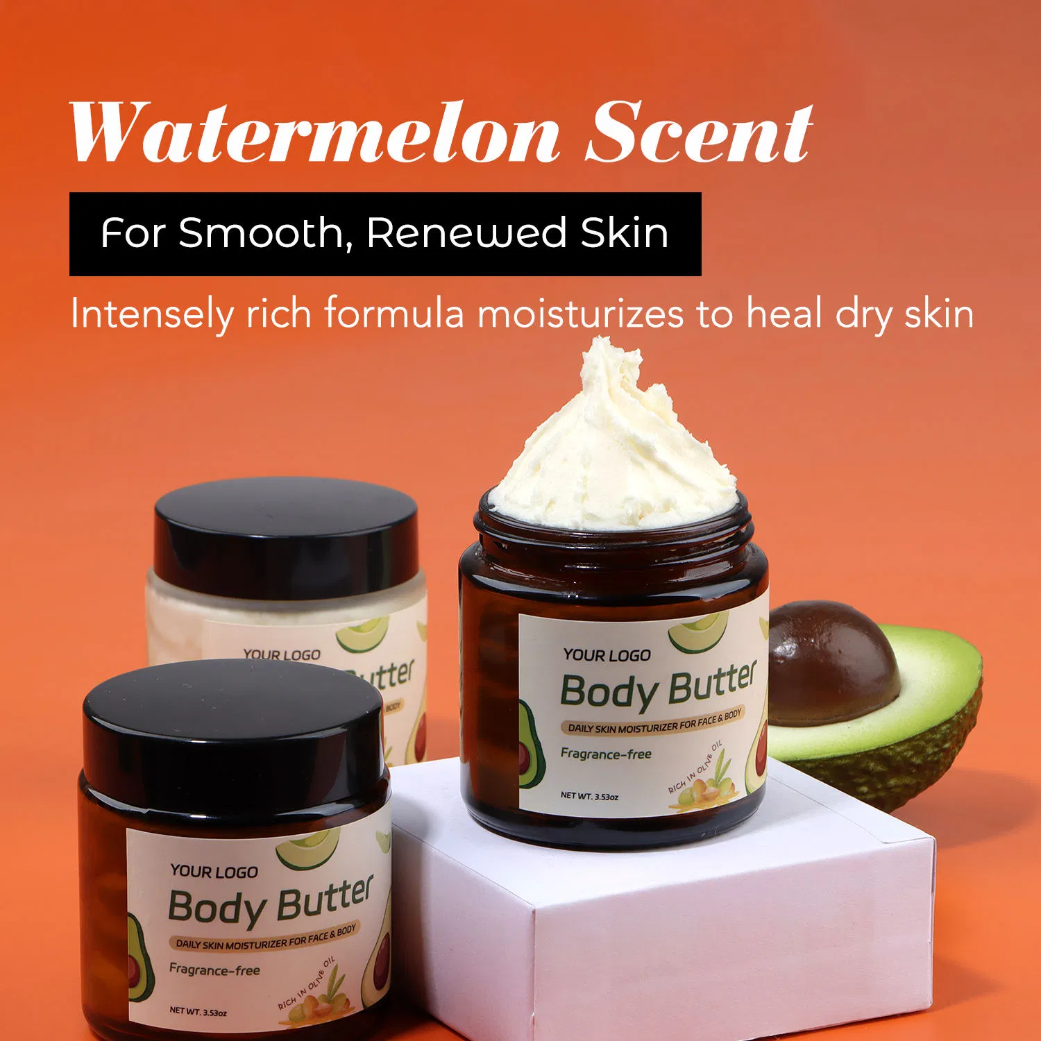 Natural Whipped Body Butter Nourishing Face & Body Cream Organic Moisturizing Flavored Whipped Shea Body Butter
