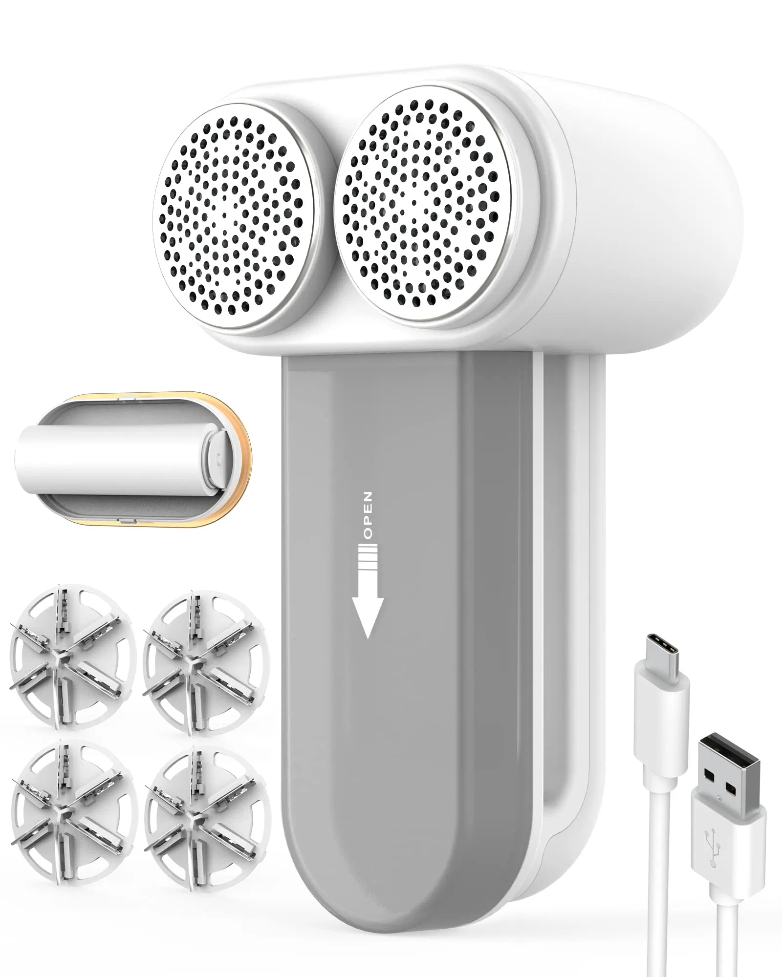 Fuzz Fabric Shaver Rechargeable Electric Sweater-Shaver Clothing Defuzzer Furniture Pilling Lint Remover