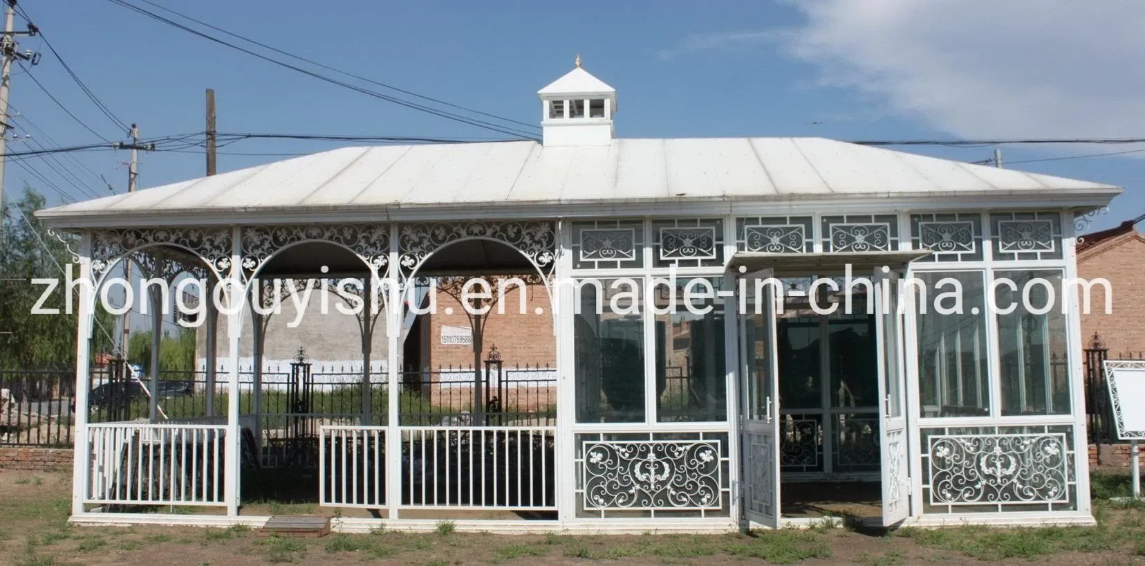 Customization Garden Decoration Iron Gazebo Greenhouse Victorian Conservatory
