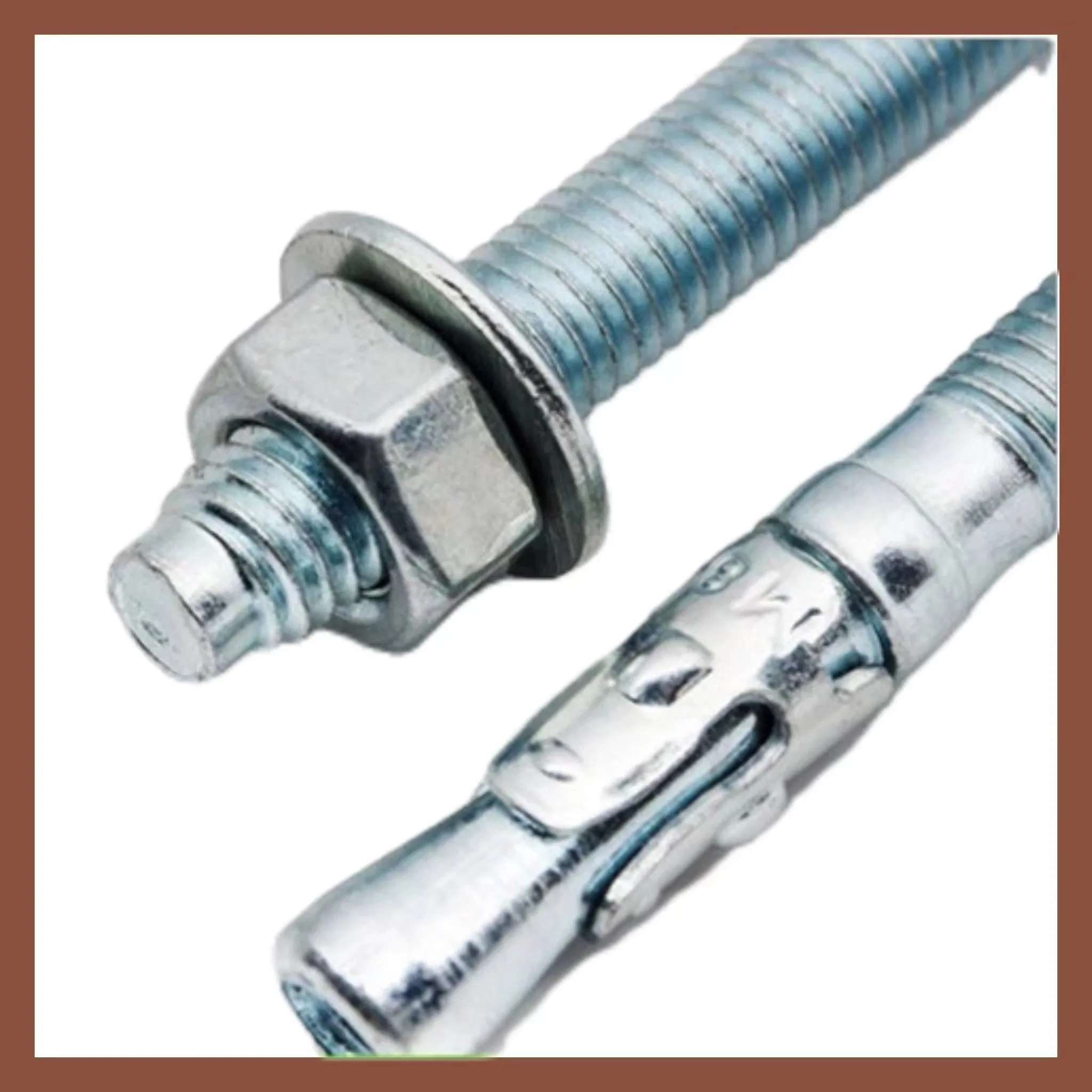 Анкерный болт клиновой с гайкой и шайбой