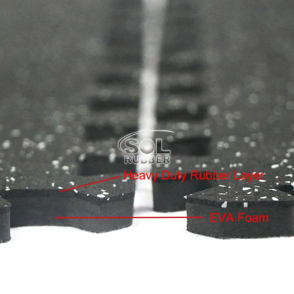 Sol Rubber Fitness Room EVA Foam Mats with Rubber Top