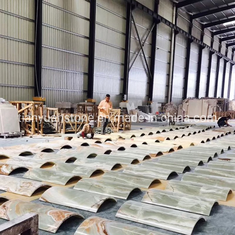 Natural Marble Onyx Stone Columns for Hotel/Villa/Shopping Mall/Infrastructual Projects Decoration